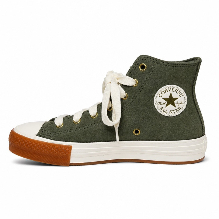 Converse Chuck Taylor All Star EVA Lift HI  A13365C Oliwkowa zieleń Tenisówki wysokie za kostkę gruba podeszwa dziecięce