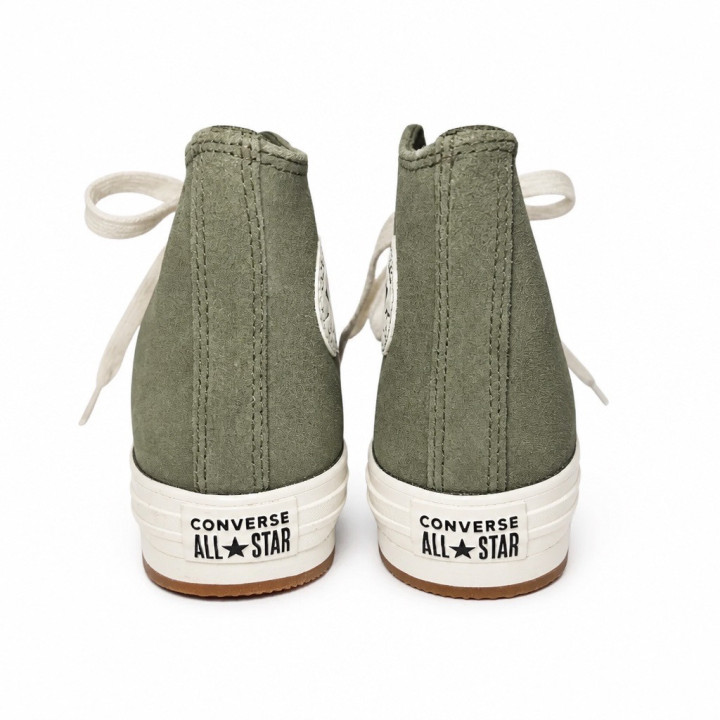 Converse Chuck Taylor All Star EVA Lift HI  A13365C Oliwkowa zieleń Tenisówki wysokie za kostkę gruba podeszwa dziecięce