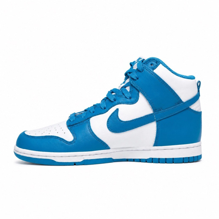 Nike Dunk Hi Retro Laser Blue DD1399400 niebiesko białe sneakersy za kostkę unisex