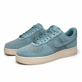 Nike air force 1 07 HJ5336400 Denim Turquoise Damskie sneakersy niskie zamszowe