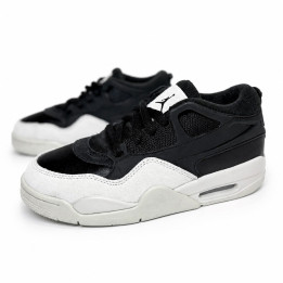 Jordan Air 4 RM (GS) FQ7938-001 Black Light Bone sneakersy niskie czarne białe