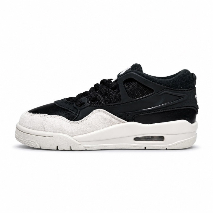 Jordan Air 4 RM (GS) FQ7938-001 Black Light Bone sneakersy niskie czarne białe