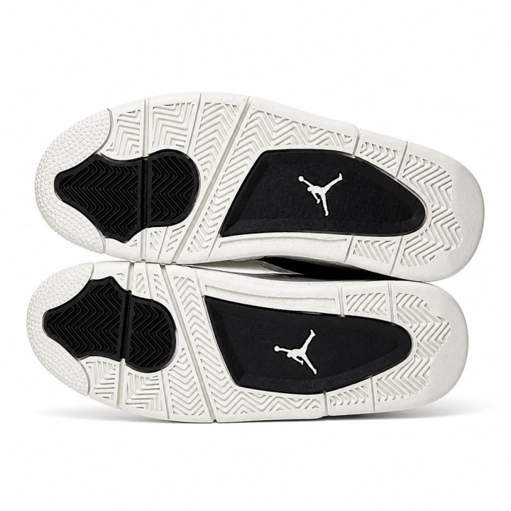 Jordan Air 4 RM (GS) FQ7938-001 Black Light Bone sneakersy niskie czarne białe