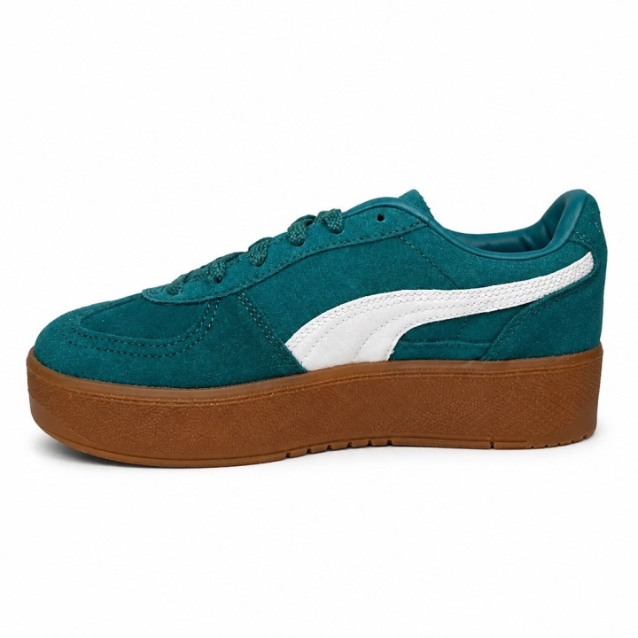 Puma Palermo Elevata 39934802 cold green gum Turkusowe Damskie sneakersy na grubej podeszwie