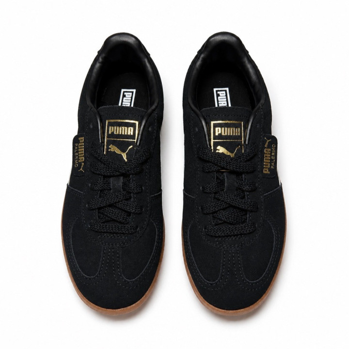 Puma Palermo Elevata 39934801 black-gum czarne sneakersy damskie na grubej podeszwie