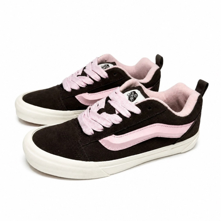 Vans Knu Skool Pop Sepia Rose VN000D75O3N1 Unisex Brązowo różówe sneakersy niskie