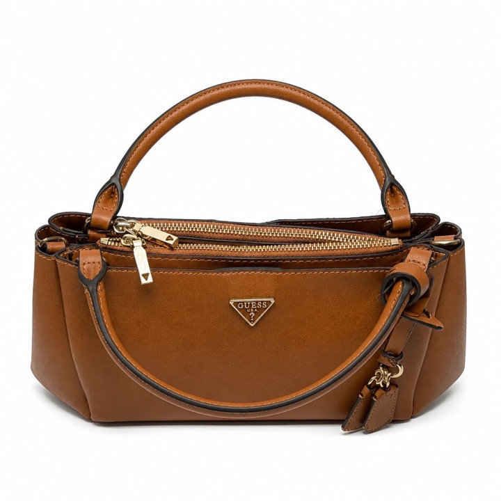 Guess Torebka Talent Caramel HWNG9669060 Brązowa torebka  do ręki średnia