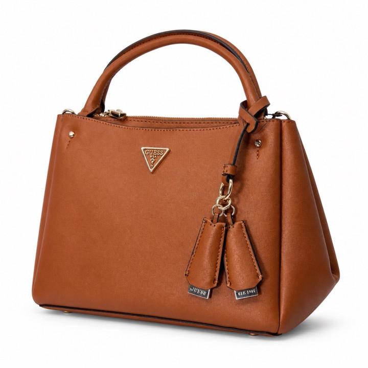 Guess Torebka Talent Caramel HWNG9669060 Brązowa torebka  do ręki średnia