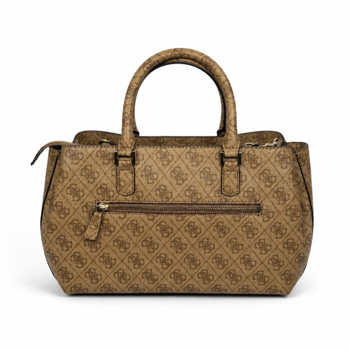 Torebka Guess Katya Latte Logo HWSG965206 Brązowa torebka logo średnia złote dodatki
