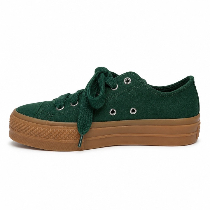 Converse Chuck Taylor All Star Lift Ox A11982C Damskie Tenisówki niskie zielone grubsza podeszwa
