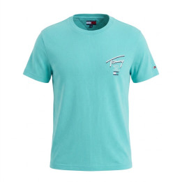 Tommy Jeans T-shirt męski z nadrukami Lagoon Green