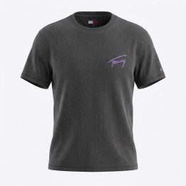Tommy Jeans T-shirt męski szary z nadrukami o kroju relaxed fit