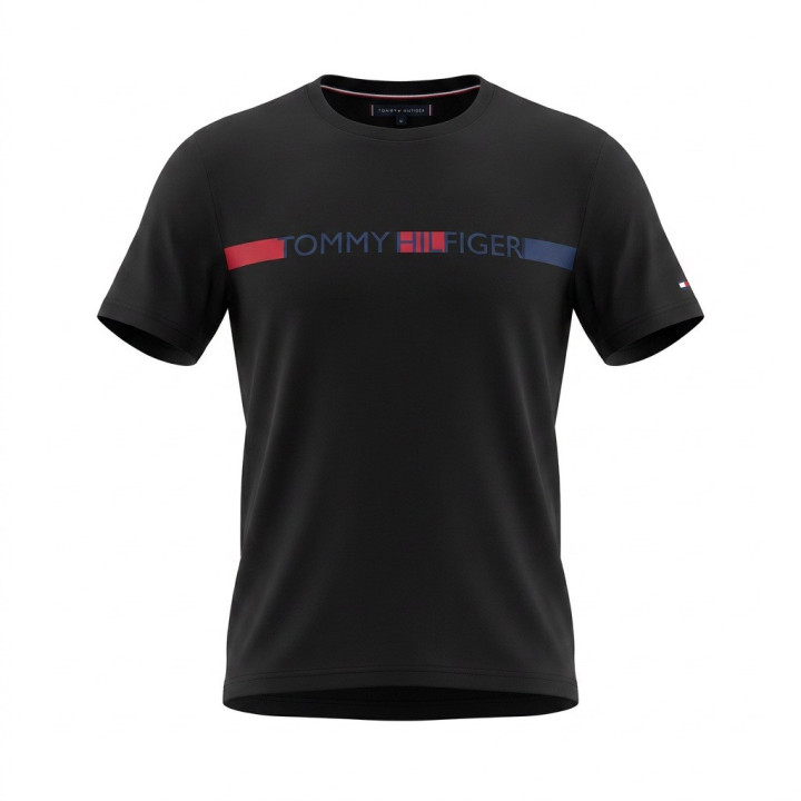 Tommy Hilfiger czarny t-shirt Brand Love z logo