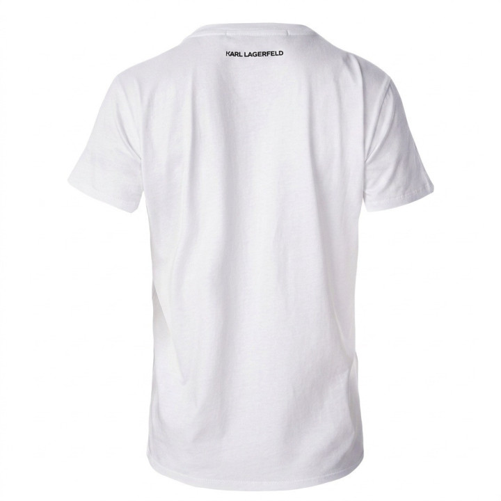 Karl Lagerfeld Damski T-shirt Biały Ikonik 2.0