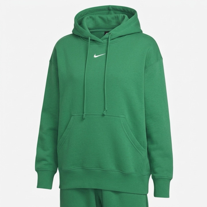 Nike Bluza damska Oversize Hoodie zielona bluza damska z dużą kieszenią
