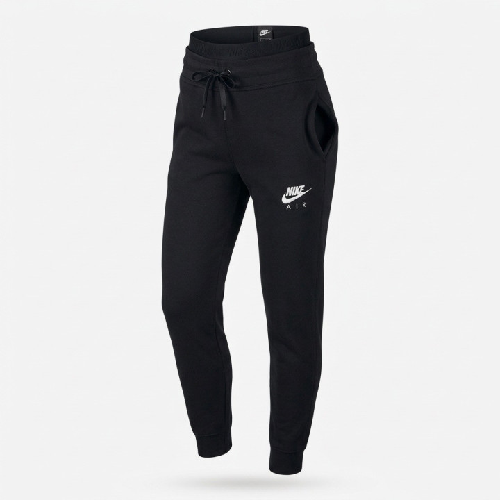 Nike Sportswear Air Fleece damskie spodnie dresowe joggery podwójny pas czarne