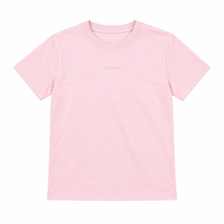 Calvin Klein T-shirt damski jasnoróżowy oversize