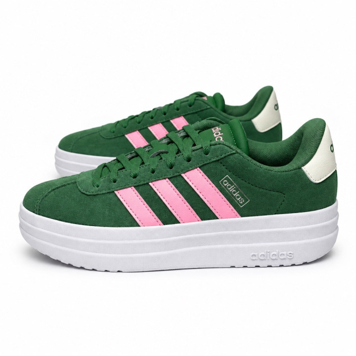 Adidas VL Court Bold Zielone sneakersy damskie na wyższej platformie