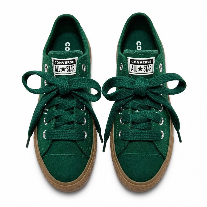 Converse Chuck Taylor All Star Lift Ox A11982C Damskie Tenisówki niskie zielone grubsza podeszwa